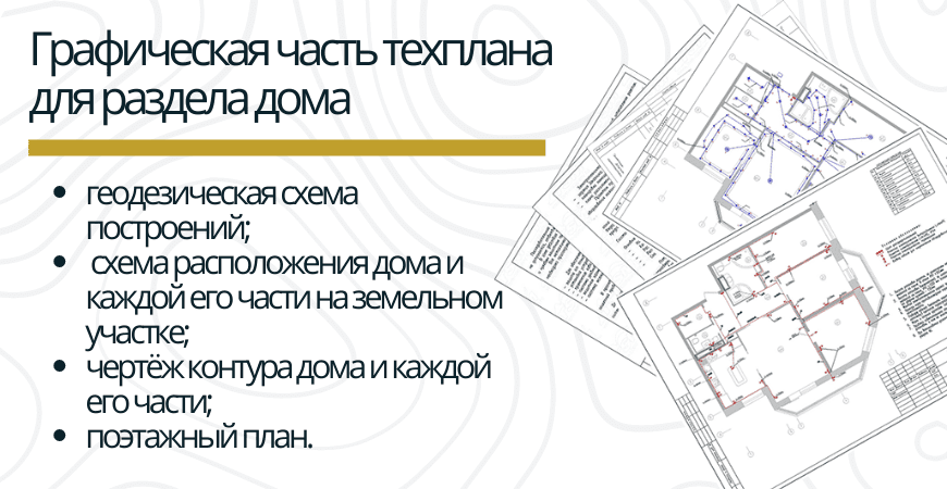 Графическая часть техплана для раздела дома в Энгельсе